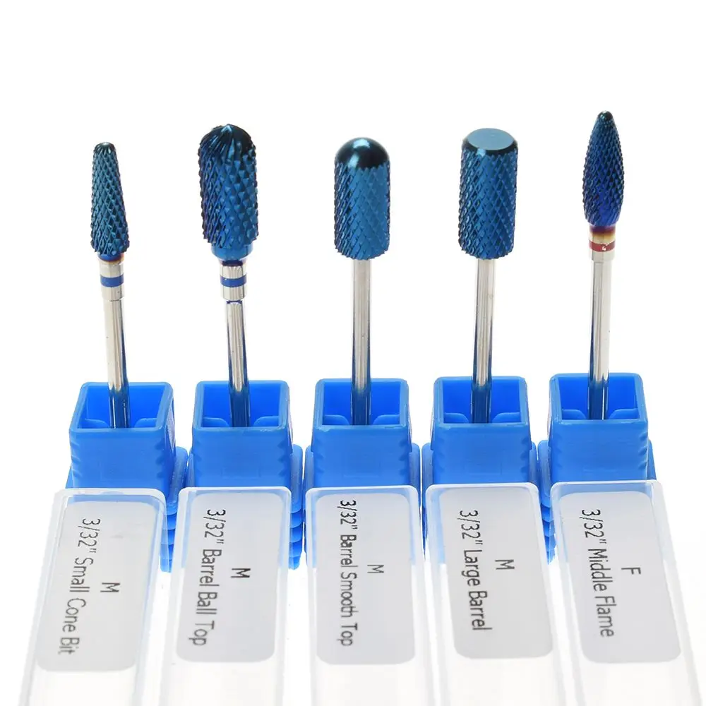 

Tungsten Carbide Drill Bit 5 Type 3/32 Burr Drill Milling Manicure Cutter for Pedicure Electric Machine Device Tool Nail Art