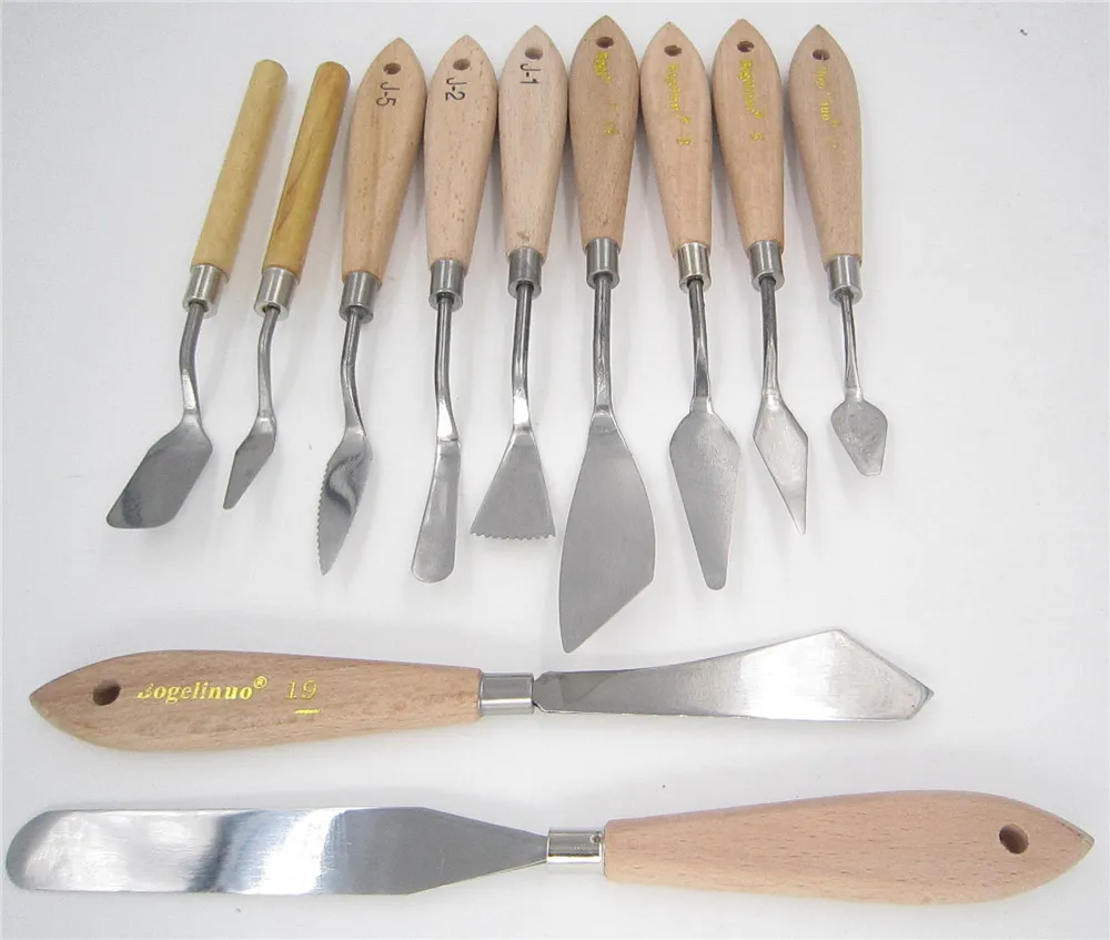

11Pcs Palette Texture Scraper Tool Paint Art Oil Mix Scrape Draw Spatula artist Painter Drawer Pigment watercolor Student