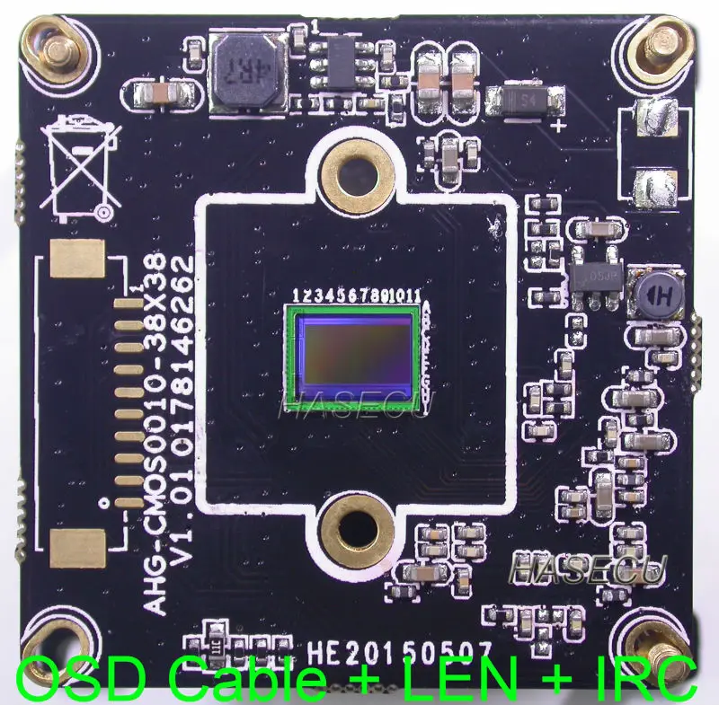 AHD H M CVBS 1/2.7 &quotOmniVision CMOS OV2710 + NVP2441 DSP CCTV плата модуль камеры печатная OSD кабель 2 МП LEN