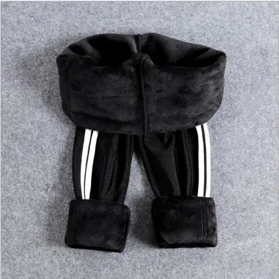 Зимние теплые бархатные обтягивающие черные спортивные Леггинсы размера плюс, женские полосатые штаны из искусственной кожи, толстый флис, глянцевый карандаш, одежда