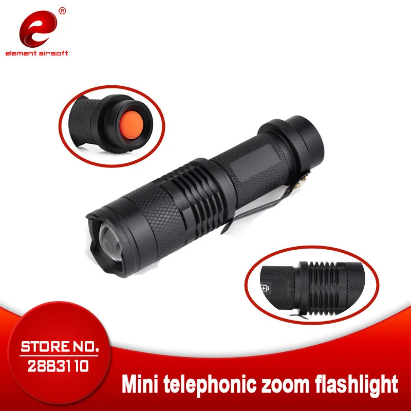 Led à Prova Elemento Airsoft Lanterna Mini Telescópica Zoom Rifle Luzes Dlanágua Caça Lâmpada Arma Lanter Strobe Rápido Ex421 Led