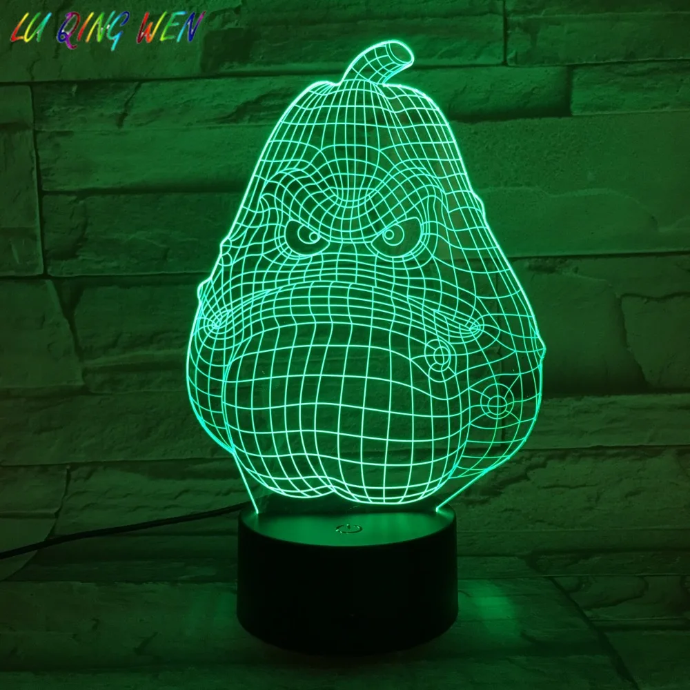 

Plants Vs Zombies Squash Children's Night Light LED Touch Sensor Bedroom Decorative Lamp Tracy Holiday Gift Kids Night Lamp 3D