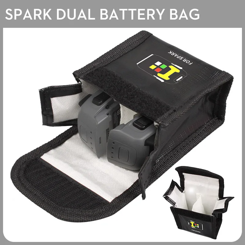 Buy Spark Dual Battery Bag Safety Guard for DJI Spark Drone Fire Resistant