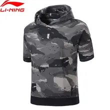 Li-Ning Мужская баскетбольная серия BAD FIVE, Джерси свободного кроя, 77% хлопок, 23% полиэстер, подкладка, спортивные футболки с капюшоном, AAEP003 CAMJ19