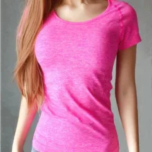 Женская спортивная футболка для фитнеса, бега, занятий спортом, короткая футболка с быстросохнущим рукавом, одежда для упражнений