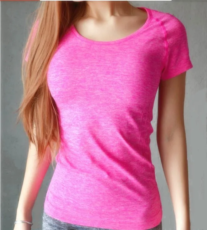 

women's gym fitness running sports short shirt quick drying sleeve t-shirt exercise clothes