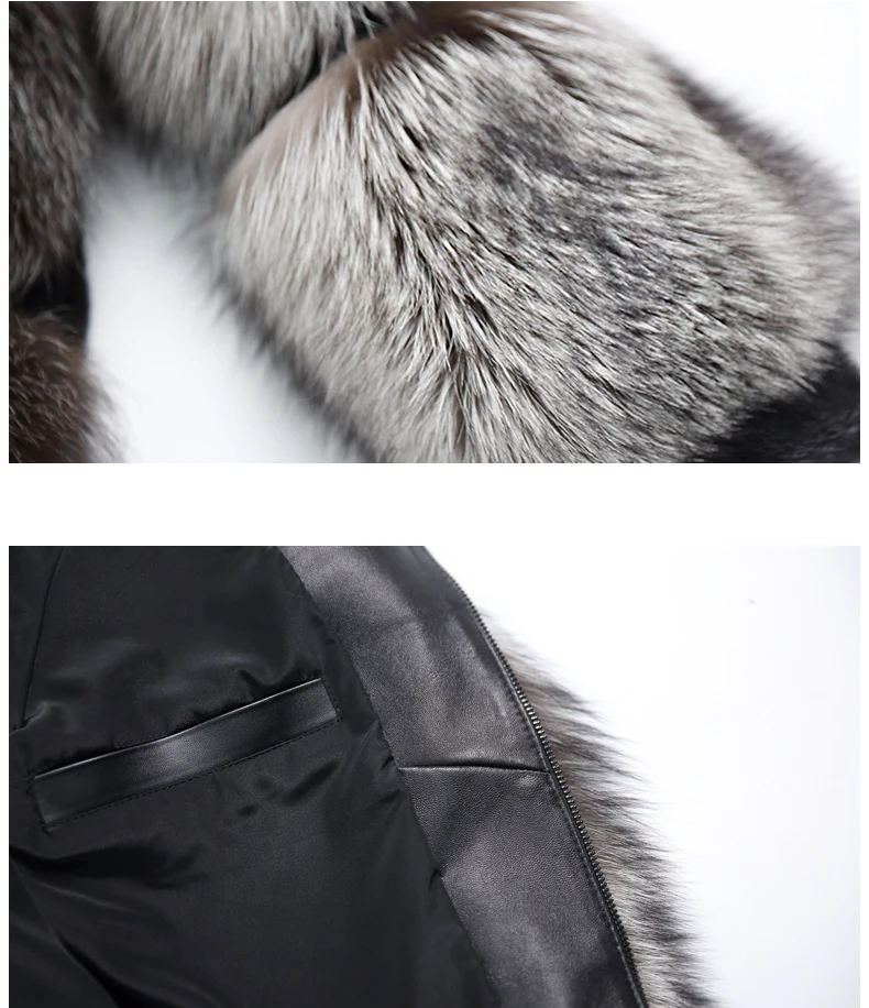 Шуба из натурального Лисьего меха для мужчин, зимняя куртка из натурального меха, настоящая Мода 110 см, длинная верхняя одежда, роскошная натуральная Шуба из серебристого лисьего меха, FM-024