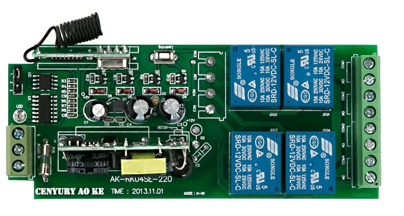 AC 85 V 265 110V 220V 230V 4 канала RF беспроводной переключатель системы дистанционного