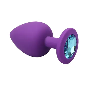 Silicone Smooth Anal Plug Butt Plug With Crystal Jewelry No Vibrator Sex Anus Toys For Woman Men Erotic Massager Stimulator 6