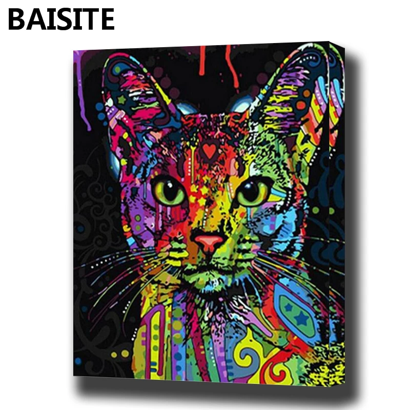 

BAISITE DIY Framed Oil Painting By Numbers Landscape Pictures Canvas Painting For Living Room Wall Art Home Decor H008