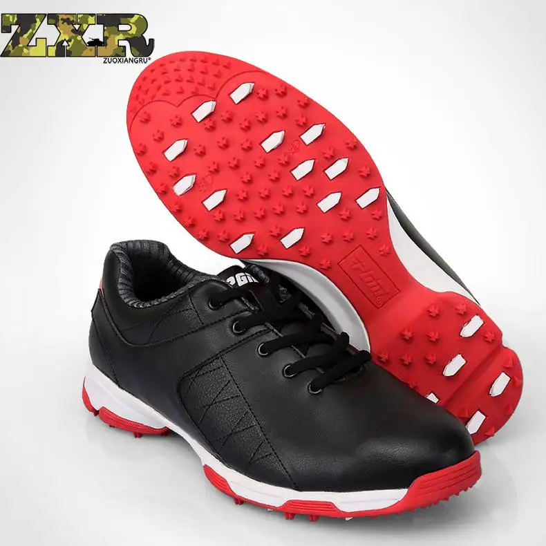 

Men Golf Shoes Waterproof Outdoor Sports Shoes Eva Midsole Microfiber Leather Breathable Anti Skidding Nails Spikes Twist
