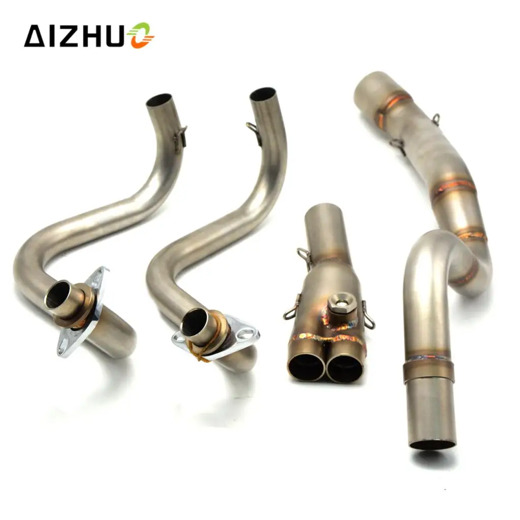 Motorcycle Middle Mid Exhaust Pipe FOR KAWASAKI NINJA 250 NINJA 300 2012 2013 2014 2015