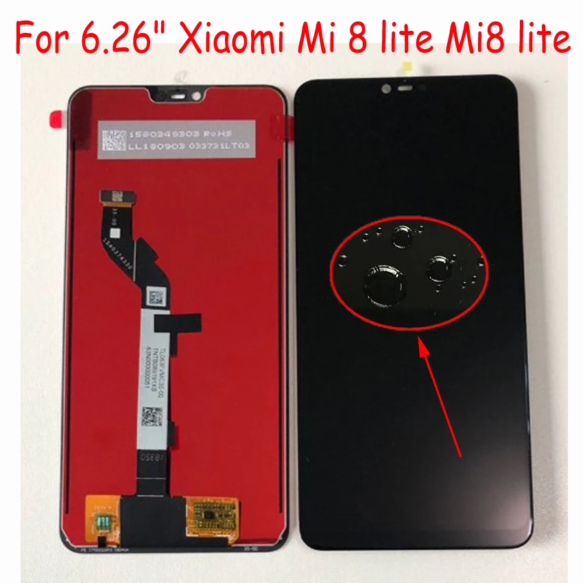 Оригинальный ЖК-экран 6 26 дюймов для Xiaomi Mi 8 lite Mi8 + сенсорный дигитайзер MI 8X Youth