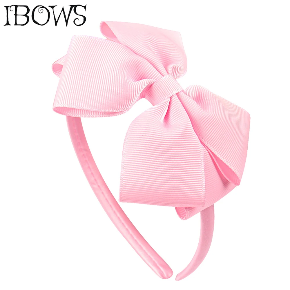 

Lovely Boutique Solid Ribbon Hairband Handmade Candy Color Hair Bows Headband For Children Girls Headwear Hair Accessories