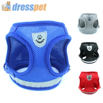 

Pet Dog Cat Harness Leash Adjustable Reflective Vest Walking Lead Puppy Polyester Mesh Harness Set for Small Medium Dog Collar