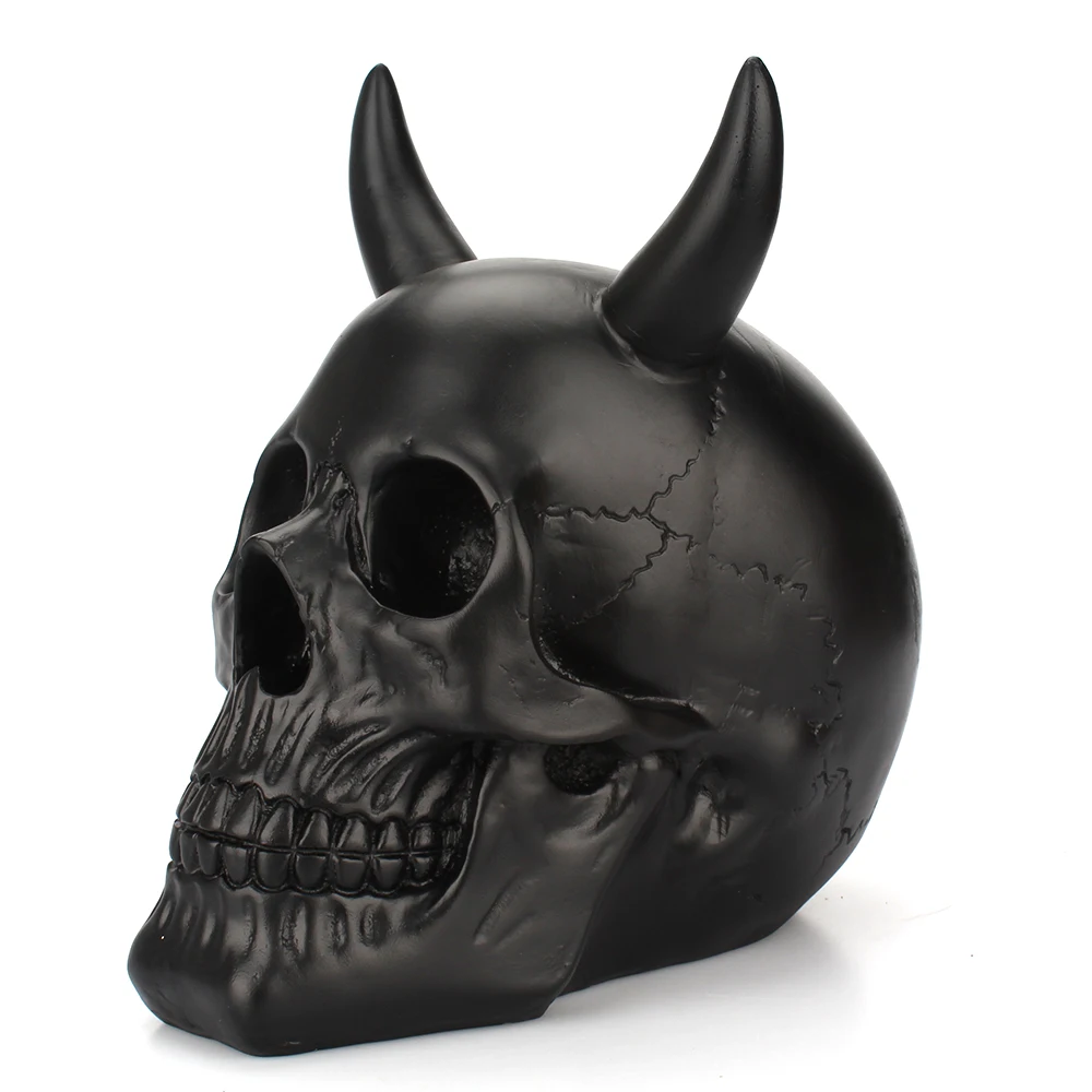 Beste 1 stks Creative Resin Model Schedel Standbeeld Decoratie Knight Skull Woondecoratie Ambachten Bar Persoonlijkheid Decoratie Halloween Gift