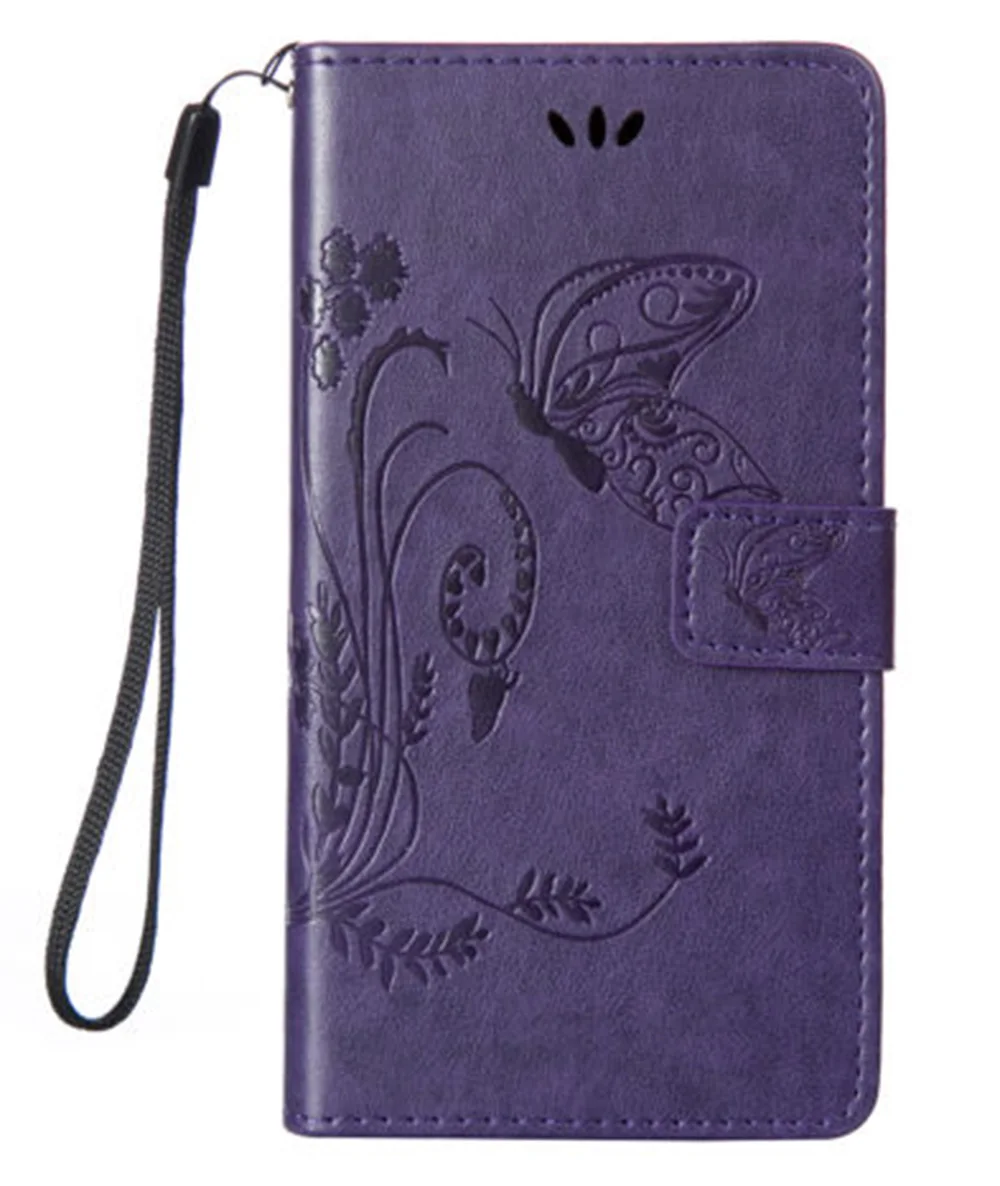 Бабочка чехол для BQ Mobiie BQ-5211 5340 5009L 5507L 5007L 5508L 5005L 5591 5500L кожаный защитный чехол с откидной Чехол для мобильного телефона - Цвет: purple