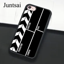 Juntsai película Director Clapper Board TPU funda de teléfono móvil para iPhone X de Apple 8 7 6S 6 Plus 5 5S SE cubierta trasera de goma