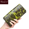 Contact's Women's Wallet Leather Brand Design Long Wallet Zipper Ladies Coin Purse Card Holder Large Capacity for Cell phones ► Photo 1/6