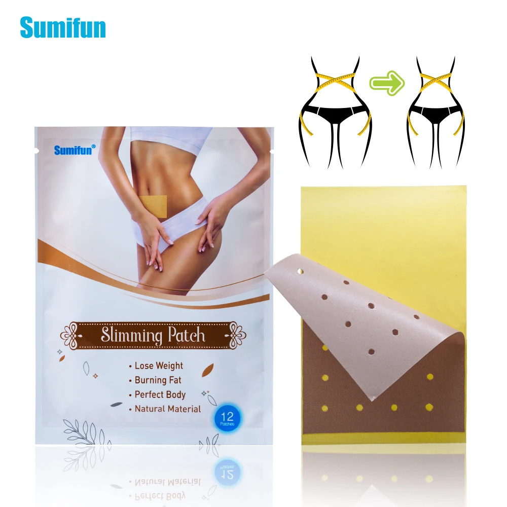 Sumifun 12 шт. пластырь для похудения ухода за здоровьем тонкий сжигания жира клейкие