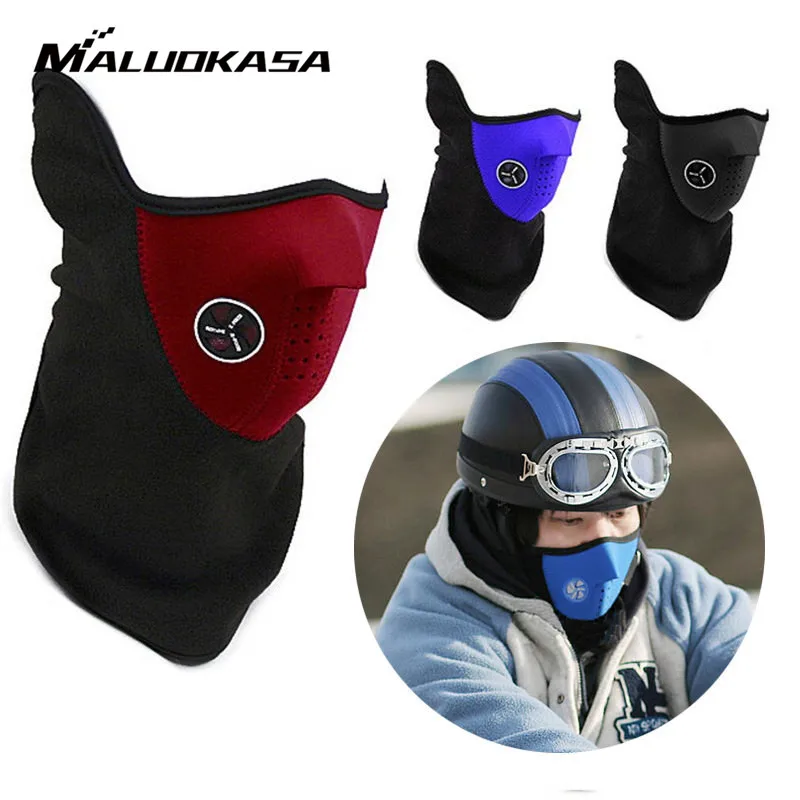 Полумаска для мотоцикла флисовая унисекс лыж снега езды на велосипеде|motorcycle face