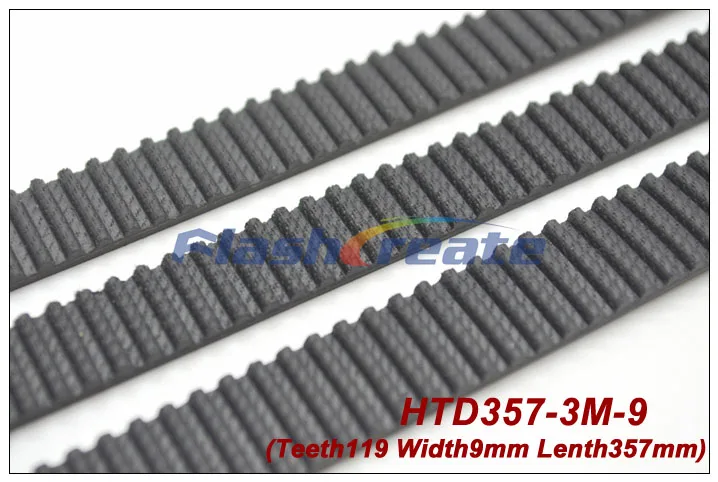 

5pcs HTD3M belt 357 3M 9 length 357mm width 9mm 119 teeth 3M timing belt rubber closed-loop belt 357-3M Free shipping