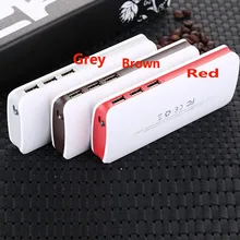 20000mAh Portable External Battery Pack Universal 3 USB Power Bank For Mobile Phone Tablet Red Brown Grey LK-B07