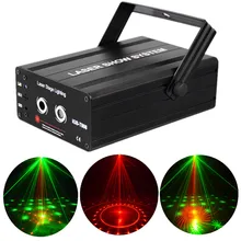 Красный зеленый 40 в 1 лазерный шаблон фонарик DJ вечерние танцевальные лазерные сценические световые эффекты