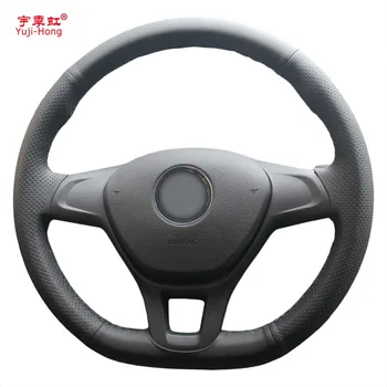 

Artificial Leather Car Steering Wheel Covers Case for Volkswagen VW Golf 7 2014 Hand-stitched DIY Cover