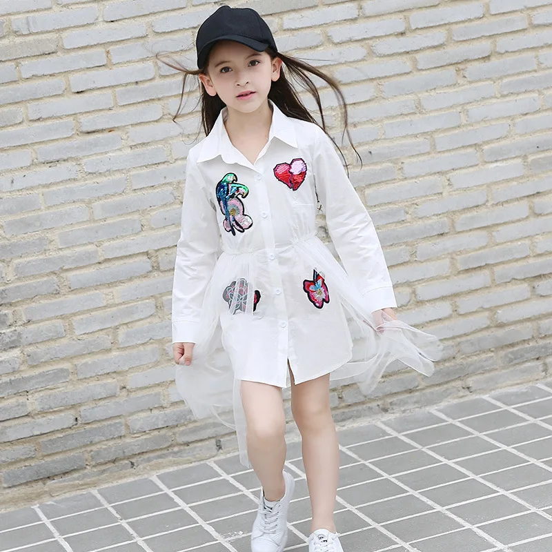 

Dresses for Girls Embroidery 2019 New Design Elegant princess Teens girl Party dress Shinning Sequins Clothes Age 6 8 10 12 16 Y