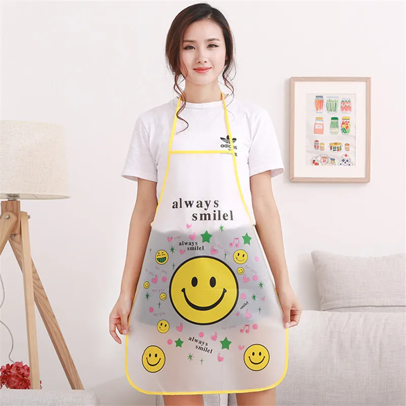 

Cartoon Cute Cat Waterproof Cooking Restaurant Kitchen Women hello Apron Cuisine Kitty rabbit Kids Funny Bib Baking Smile Face