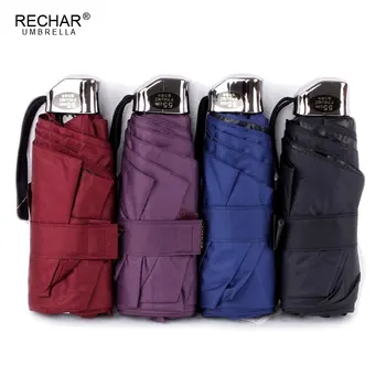 

Top Quality Mini Pocket Umbrella Rain Women Flat Handle 5Folding Ultralight Men Umbrella Travel Gifts Anti-UV Small Umbrellas