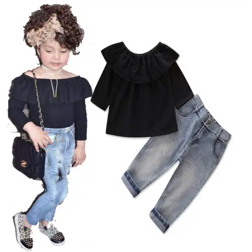 Buy Hot Toddler Fashion Kids Baby Girls Black Tops