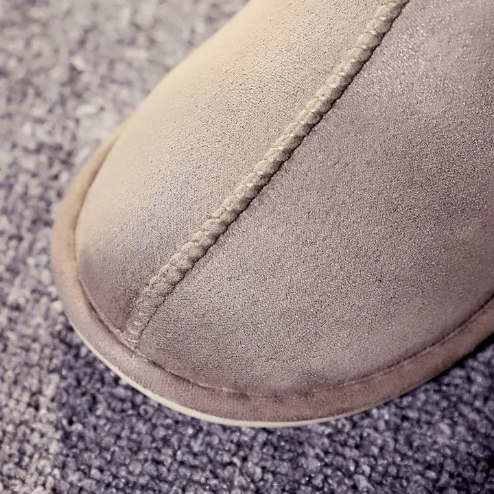 New Arrival Durable Home Slippers Unisex Micro Suede Upper Sheepskin Warm Comfortable Fur Plush Winter Slippers (10)