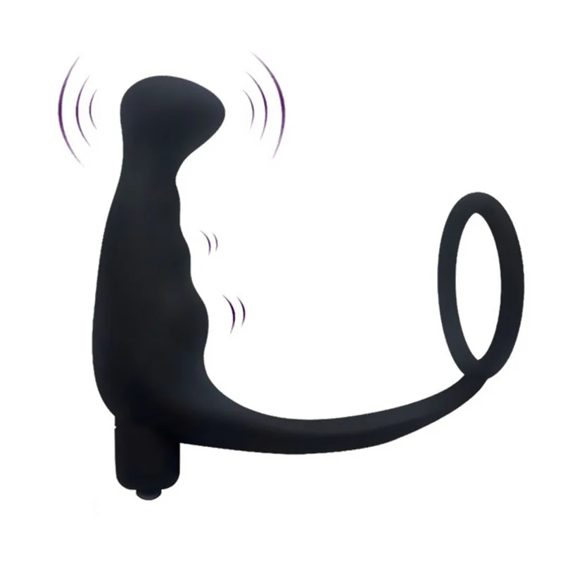 Silicone Anal Plug Prostate Massage Vibrator G spot Butt Plug font b Dildo b font Delay