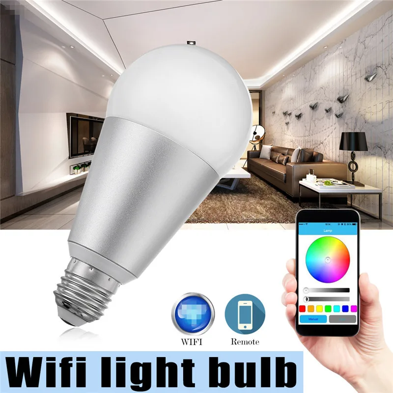 

10W RGBW WiFi Smart Light Bulb Lamp APP Remote Control For Amazon for Alexa FOR Google Home