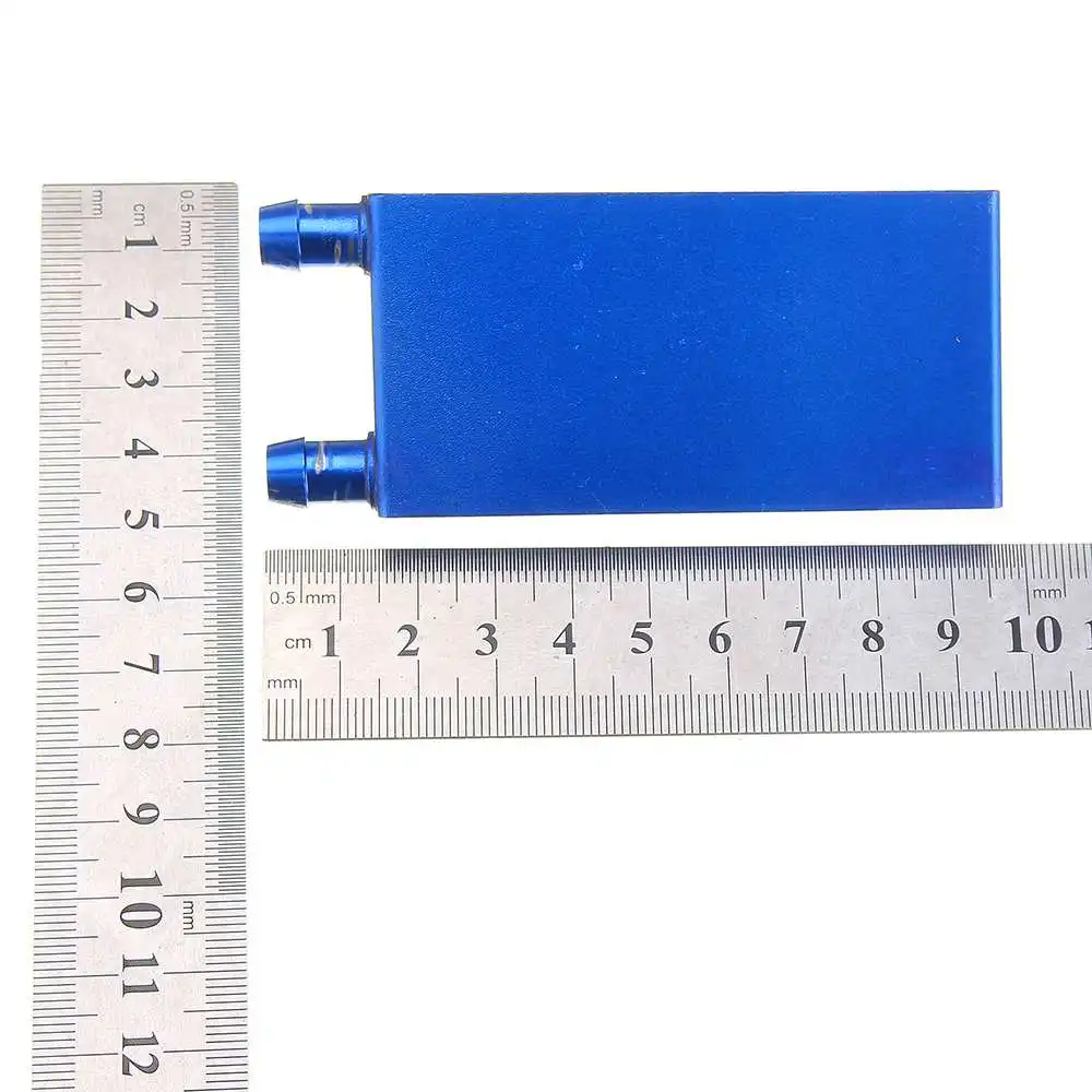 

40x80mm 0.5mm Blue Aluminum Alloy Water Cooling Block Radiator Liquid Cooler Heat Sink Equipment