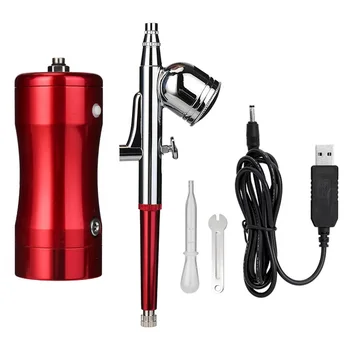 

Beauty Special Spray Gun Air Brush HVLP Compressor Red Suit Airbrush 0.3mm Needle Art Kit Tool