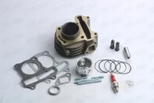 44mm High Performance Big Bore GY6 193QMB 60cc Cylinder Kit Scooter A7TC Spark plug