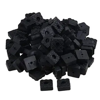 

100PCS Square Rubber Black Door Stopper Bumpers Self-adhesive Wall Protectors Furniture Feet Pads