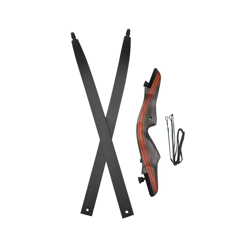 Tiro com Arco Direita para Baixo Arco de Caça Tiro ao ar Recurvo Arco Preto Maple Laminado Membro Peças Take Mão Livre 1pc 20-50 £ 62 3 Cheap Arco e flecha
