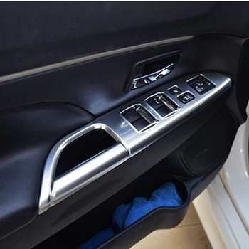 

Accessories For Mitsubishi ASX 2013 2014 2015 ABS Matte Window Lift Button Switch Armrest Cover Trims For Left-handed Driving
