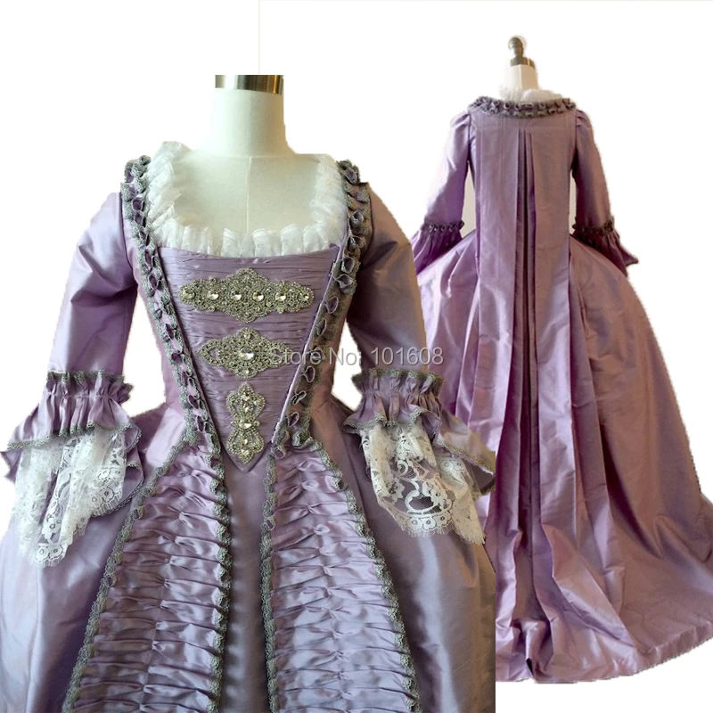 

Eras Purple 18th Century French Noble Princess Civil War Duchess Renaissance Theater Victorian Dress Reenactment dresses HL-254