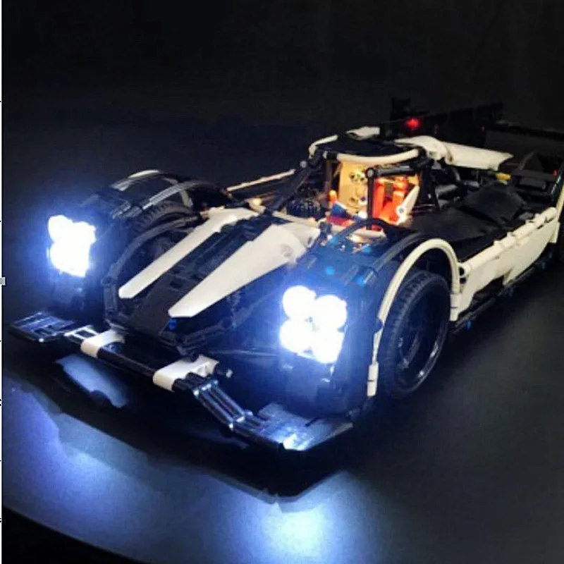 

Technic Light LED MOC Hybrid Super Race Car Champion Marvel Model Building Blocks Sets Kits Bricks Toys 5530