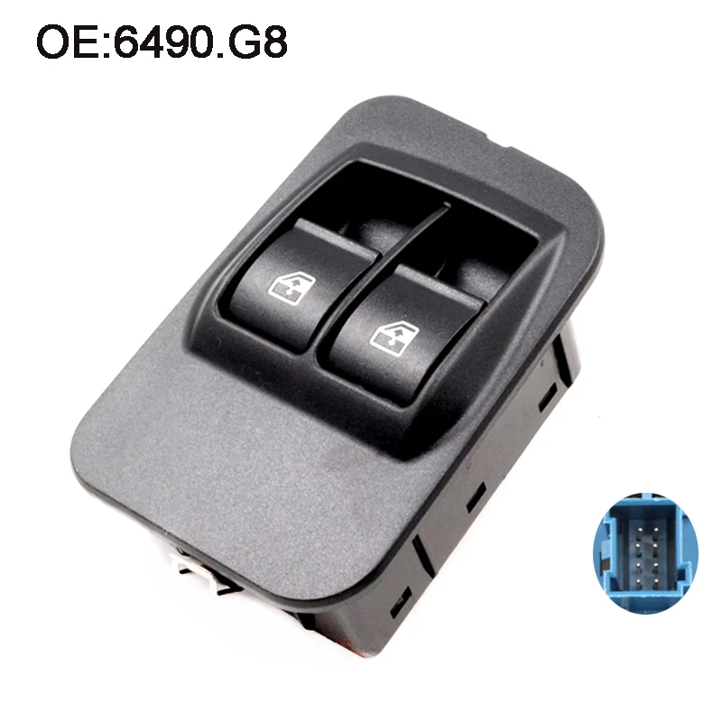 

New Front Left Power Window Regulator Control Switch Panel For Citroen Peugeot Bipper 6490.G8 6490G8