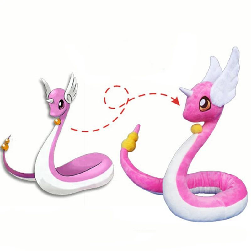 Карманная плюшевая кукла монстра Shinny Dragonair 95 см любой изгиб мягкие игрушки