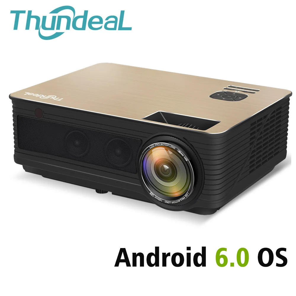 ThundeaL HD Projector TD86 4000 Lumen Android 6.0 WiFi Bluetooth Projector (Optional) for Full HD 1080P LED TV Video Projector