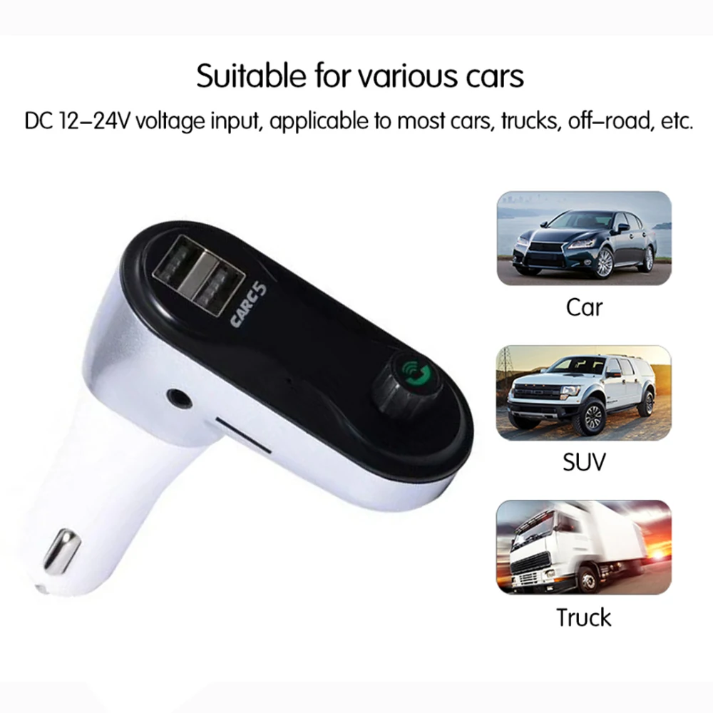 FM трансмиттер Aux модулятор Bluetooth автомобильный комплект громкой связи аудио mp3