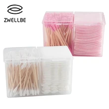 Clair Coton-Tige Support Organisateur Coton Boîte De Rangement Transparent De Papier De Bureau De Maquillage Outil Bijoux Conteneur