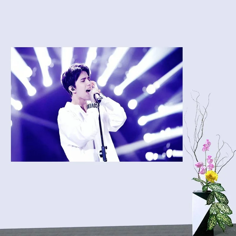 

Custom Dimash Cloth Silk Fabric poster Home Decoration Wall Art New arrival Cloth Silk Fabric wall poster print